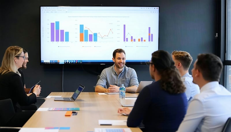 An innovative business consulting meeting at Insightfully Curious.